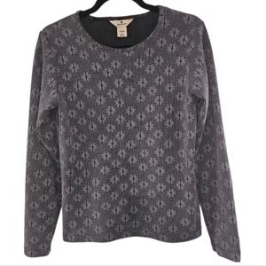 Woolrich Womens Size Small Thermal Long Sleeve Shirt Top Grey Comfy Outdoor